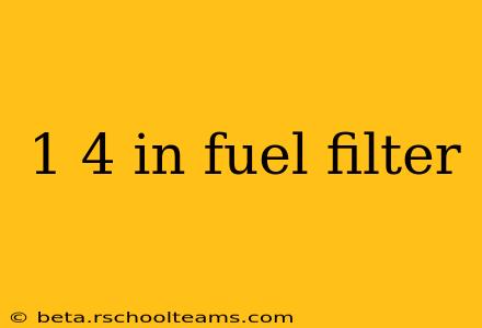1 4 in fuel filter