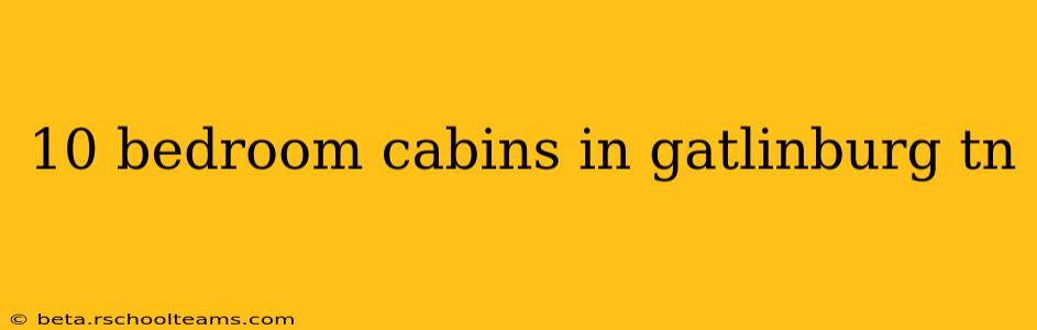 10 bedroom cabins in gatlinburg tn