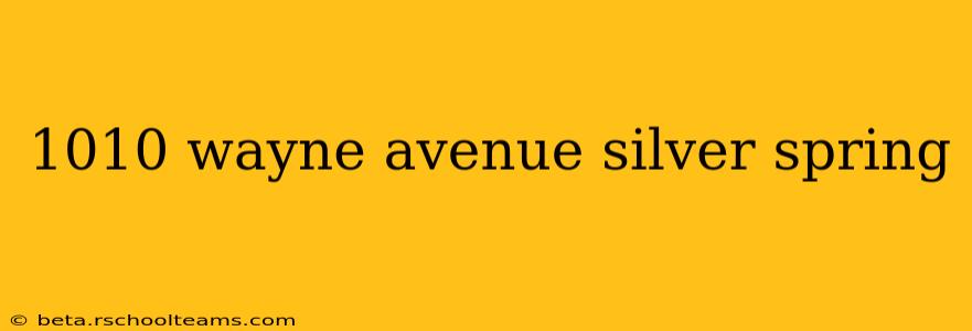 1010 wayne avenue silver spring
