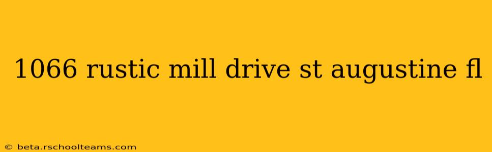 1066 rustic mill drive st augustine fl