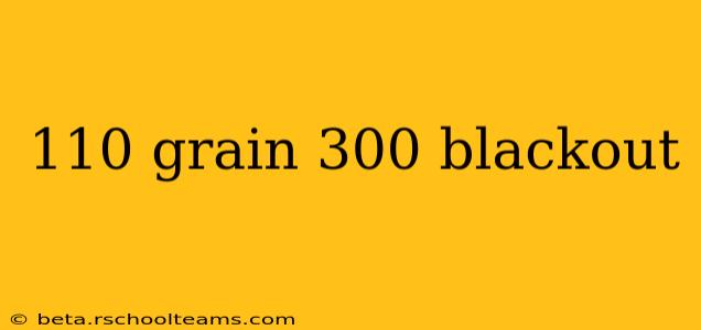 110 grain 300 blackout