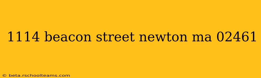 1114 beacon street newton ma 02461