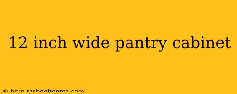 12 inch wide pantry cabinet