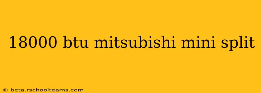 18000 btu mitsubishi mini split