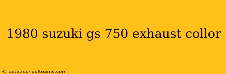 1980 suzuki gs 750 exhaust collor