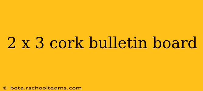 2 x 3 cork bulletin board