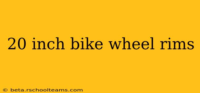 20 inch bike wheel rims
