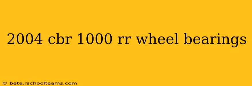 2004 cbr 1000 rr wheel bearings