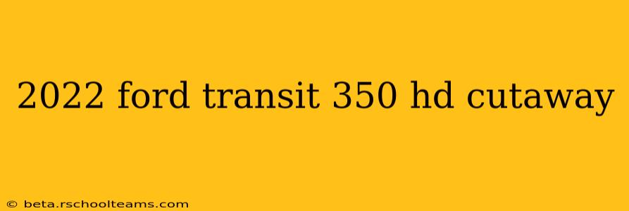 2022 ford transit 350 hd cutaway