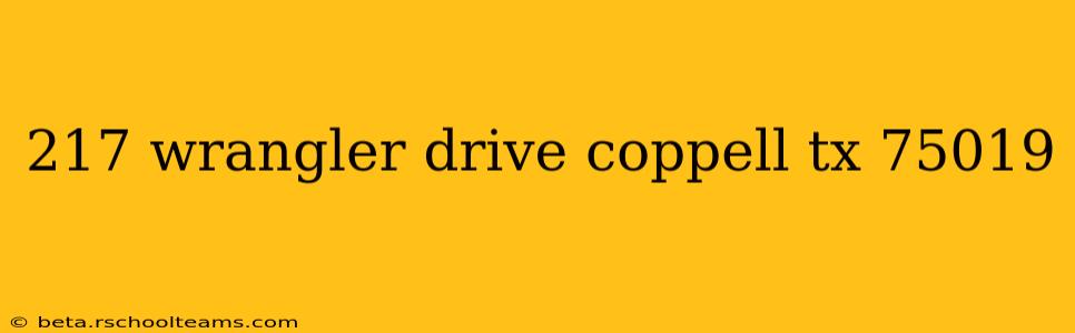 217 wrangler drive coppell tx 75019