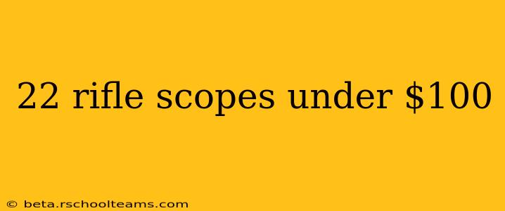 22 rifle scopes under $100
