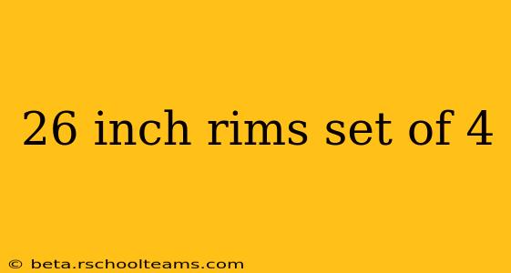 26 inch rims set of 4