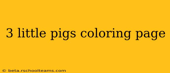 3 little pigs coloring page
