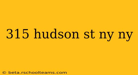 315 hudson st ny ny