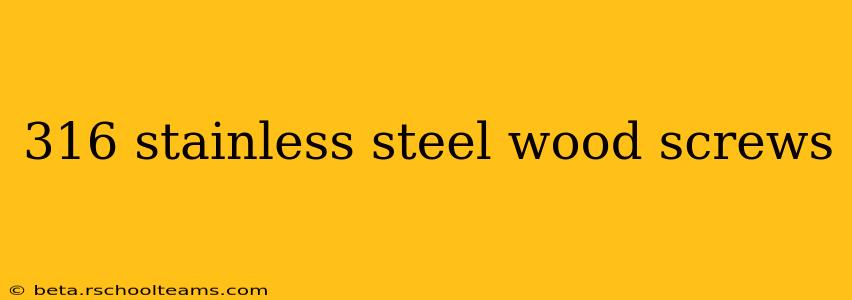 316 stainless steel wood screws