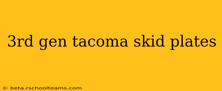 3rd gen tacoma skid plates