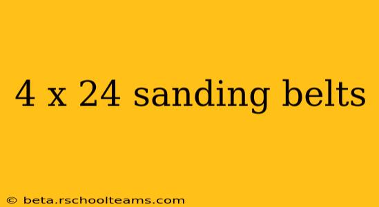 4 x 24 sanding belts