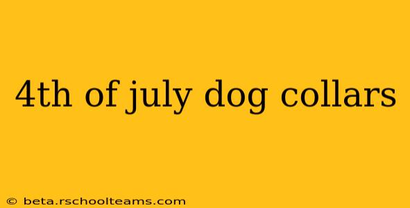 4th of july dog collars