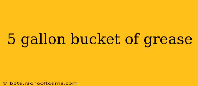 5 gallon bucket of grease