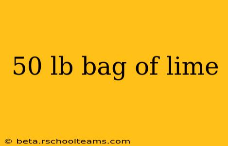 50 lb bag of lime