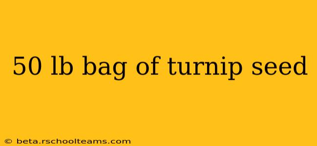 50 lb bag of turnip seed