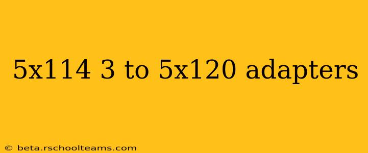 5x114 3 to 5x120 adapters
