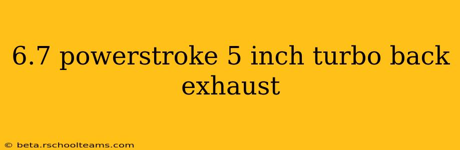 6.7 powerstroke 5 inch turbo back exhaust