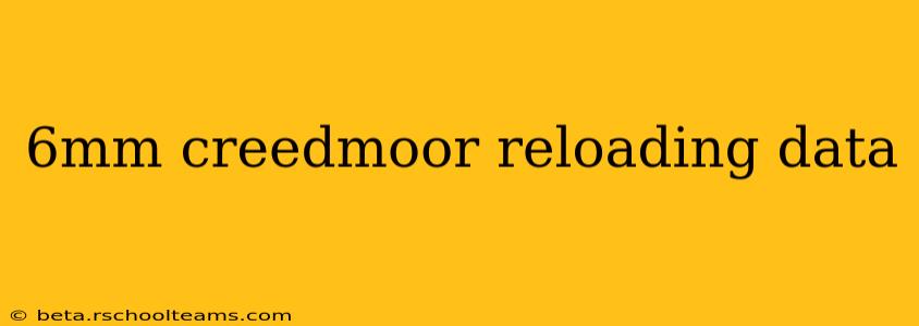 6mm creedmoor reloading data