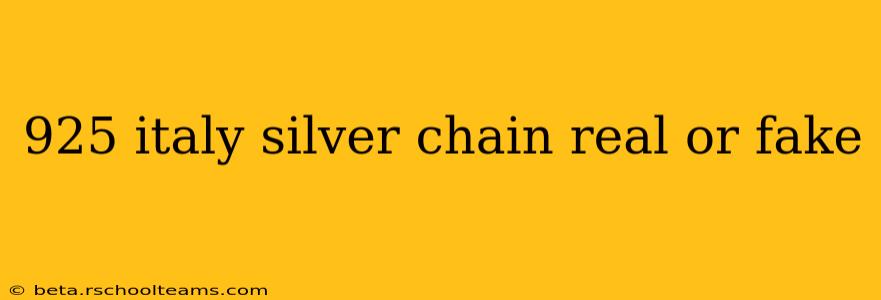 925 italy silver chain real or fake