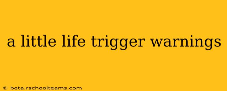 a little life trigger warnings
