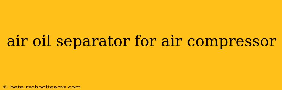 air oil separator for air compressor