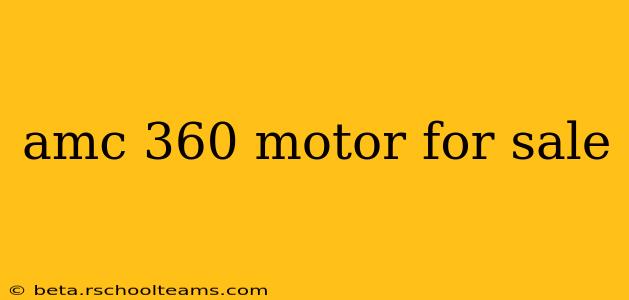 amc 360 motor for sale