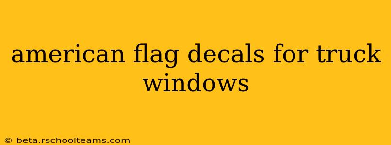 american flag decals for truck windows