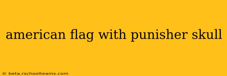american flag with punisher skull
