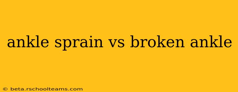 ankle sprain vs broken ankle
