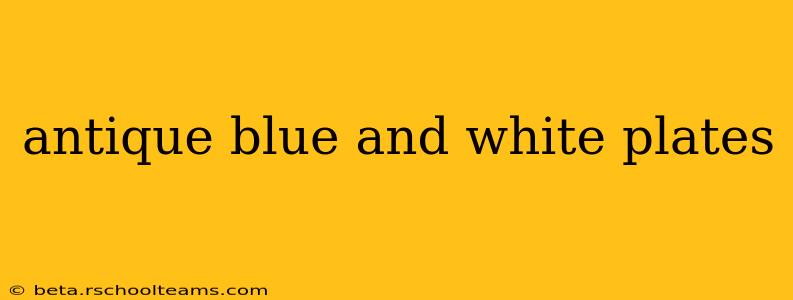 antique blue and white plates
