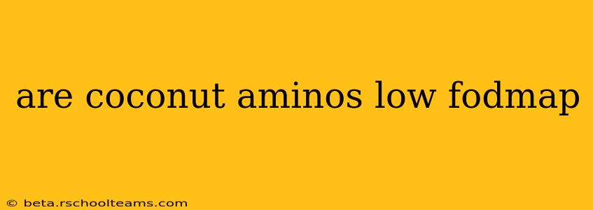are coconut aminos low fodmap