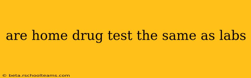 are home drug test the same as labs