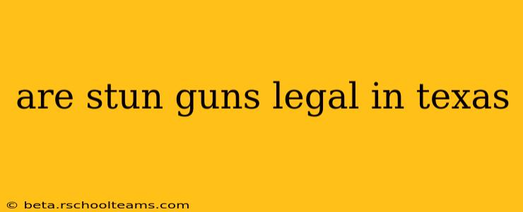 are stun guns legal in texas