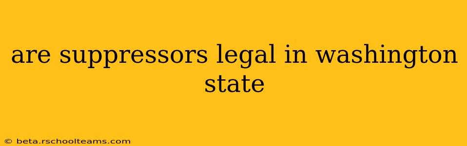 are suppressors legal in washington state