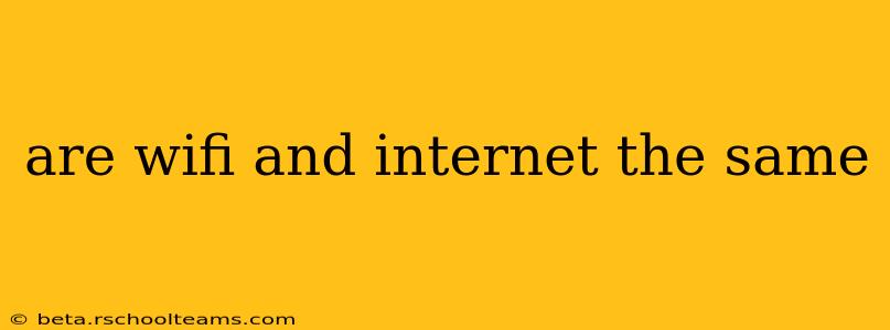 are wifi and internet the same