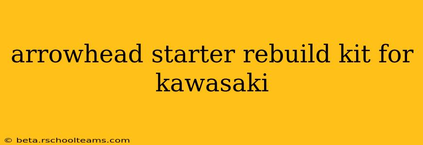 arrowhead starter rebuild kit for kawasaki