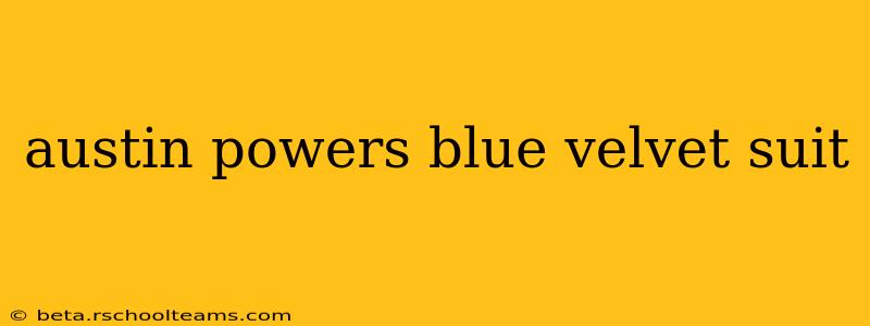 austin powers blue velvet suit