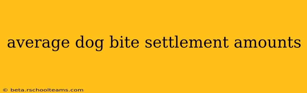 average dog bite settlement amounts
