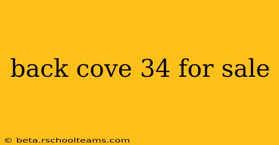 back cove 34 for sale