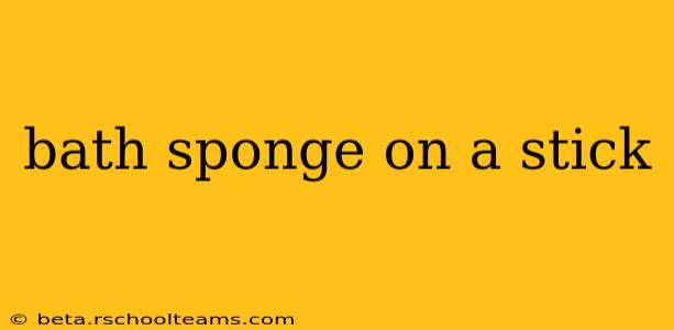 bath sponge on a stick