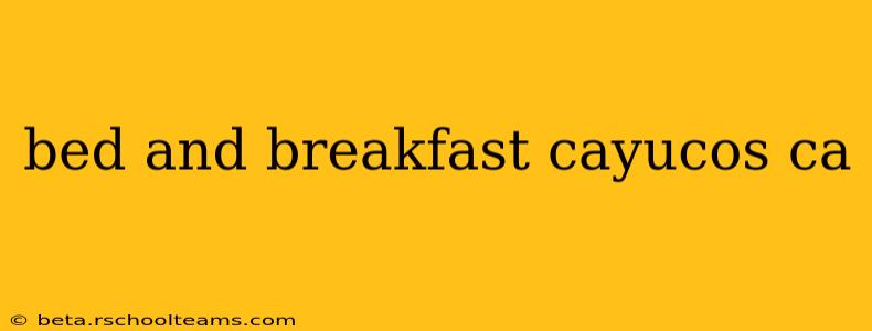 bed and breakfast cayucos ca