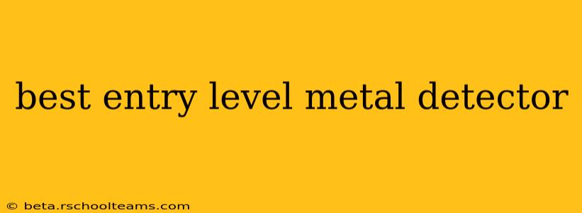best entry level metal detector