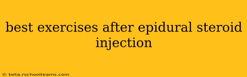 best exercises after epidural steroid injection