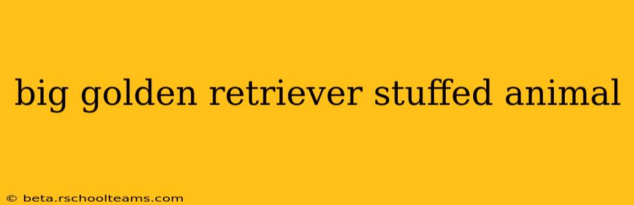 big golden retriever stuffed animal